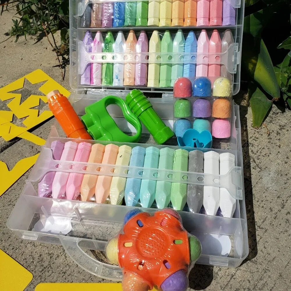 NEW 80 Piece Sidewalk Chalk Toddler School Supplies Arts and Crafts Art Supplies